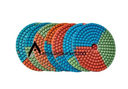 Алмазный шлифовальный круг велкро Ø 100 (с водой) триколор B